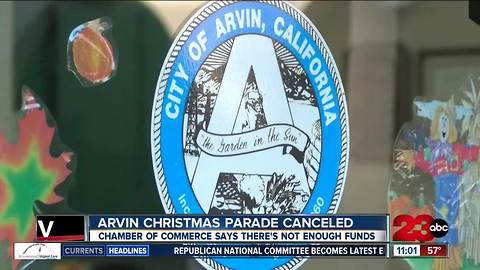 Arvin Christmas Parade Canceled