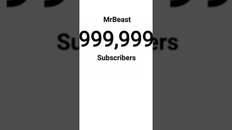 MrBeast Hits 1 Million Subscribers #shorts