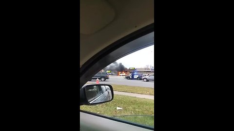 Car fire in Brook Park