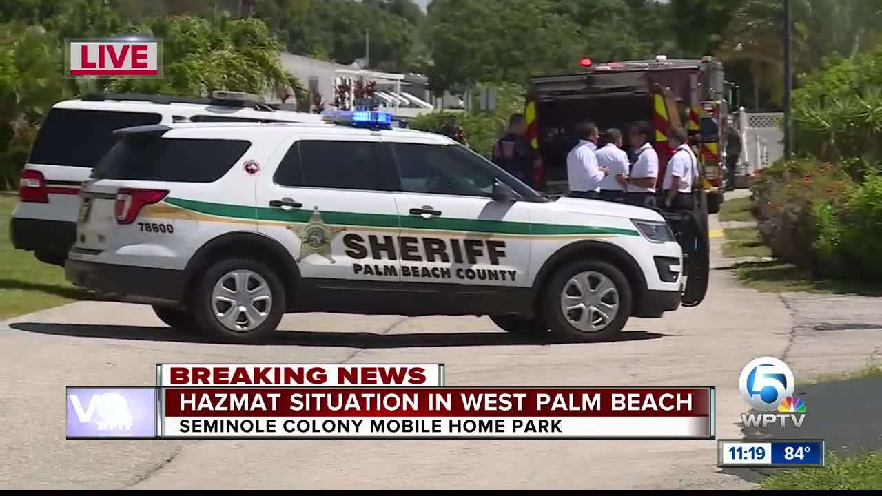 Deputies hospitalized after HAZMAT spill at Palm Beach County mobile home park