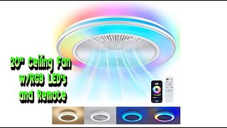 EUPLONG 20" LED RGB Ceiling Fan