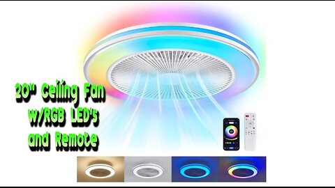 EUPLONG 20" LED RGB Ceiling Fan