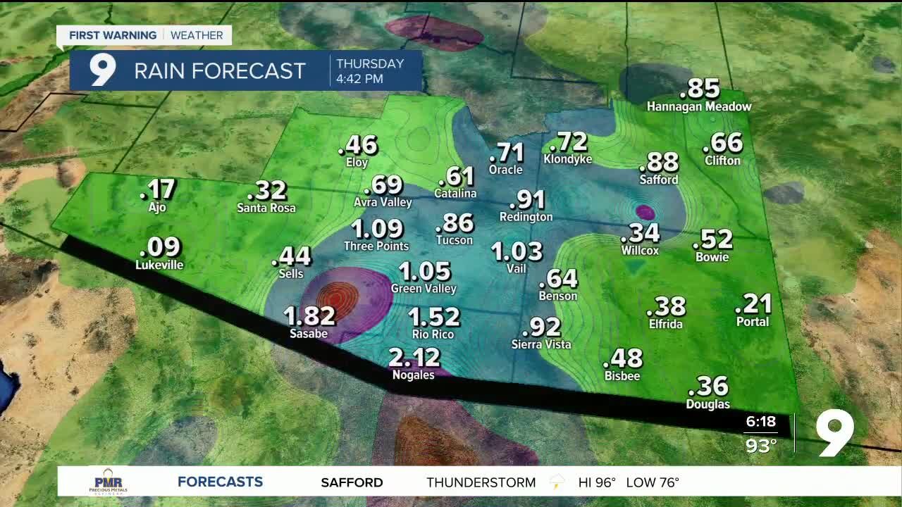 Localized flooding possible across much of southern Arizona