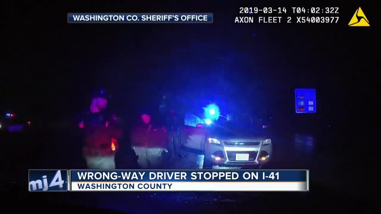 DASHCAM VIDEO: Wrong-way driver stopped on I-41