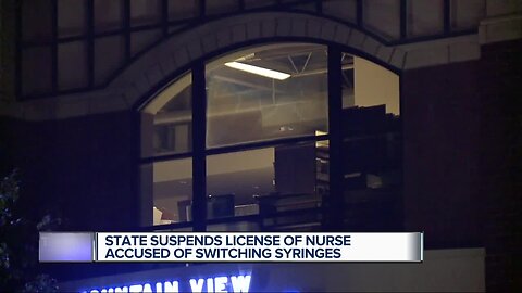 State suspends license of nurse accused of switching syringes