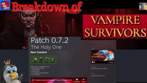 Breakdown of Vampire Survivors Patch 0.7.2 - The Holy One!