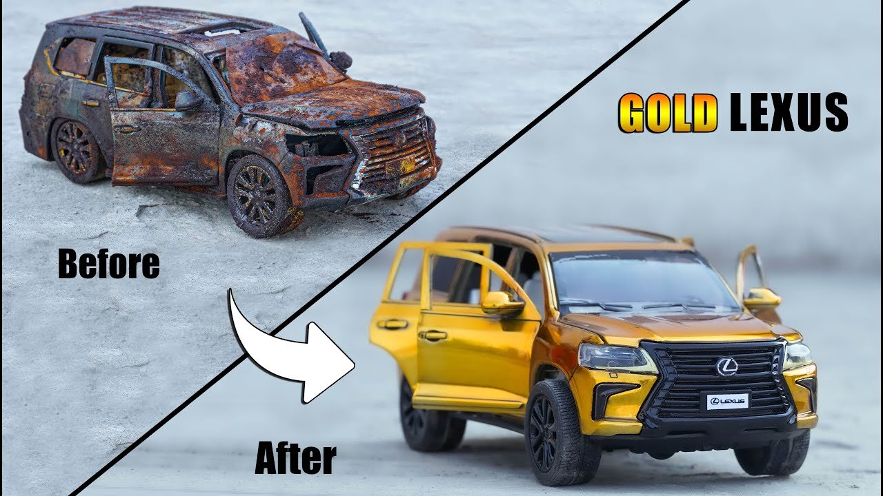 Restoration Lexus Lx570 SUV to Luxury Gold Car