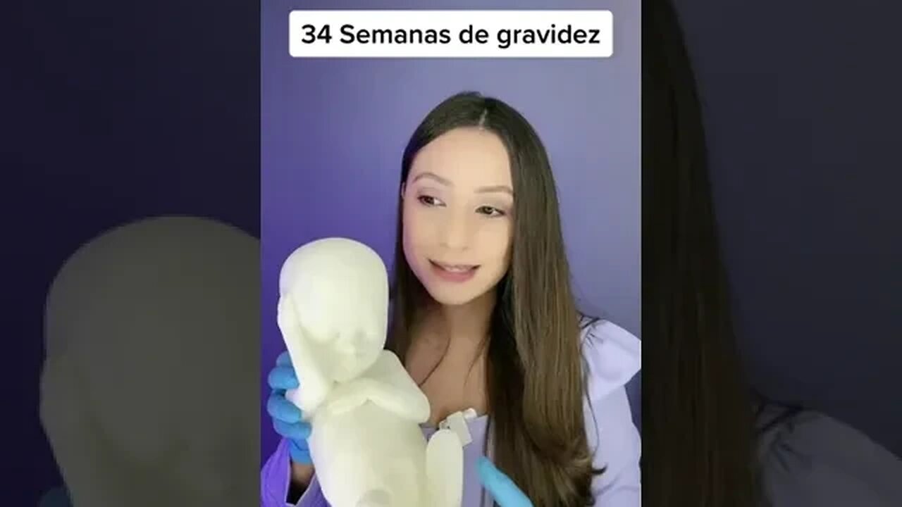 34 Semanas de gravidez, olha essa maquete do tamanho real