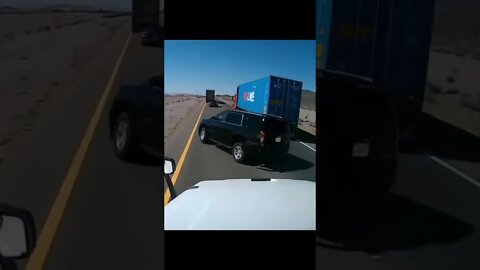 Instant Karma for SUV cutting off #trucker #shorts