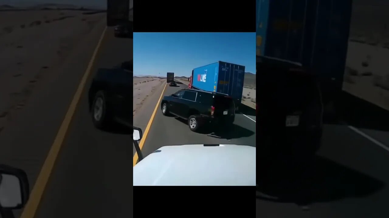 Instant Karma for SUV cutting off #trucker #shorts