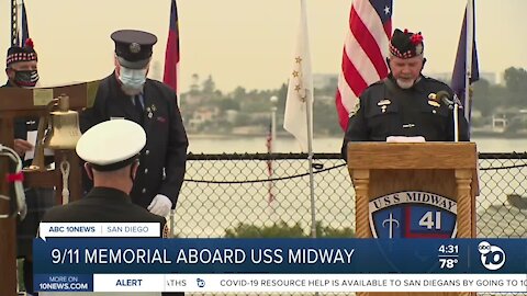 9/11 memorial aboard USS Midway