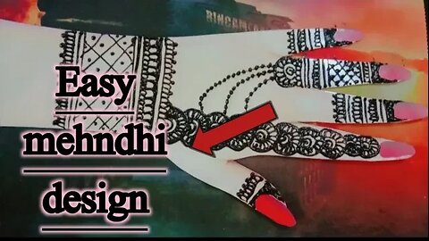 Easy mehndhi design /decent design#trending #shortfeed #mehndhi