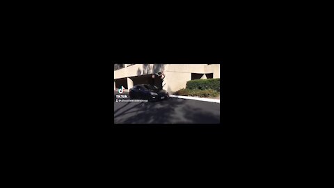 A guy does a flip on wall over a car going 259mph