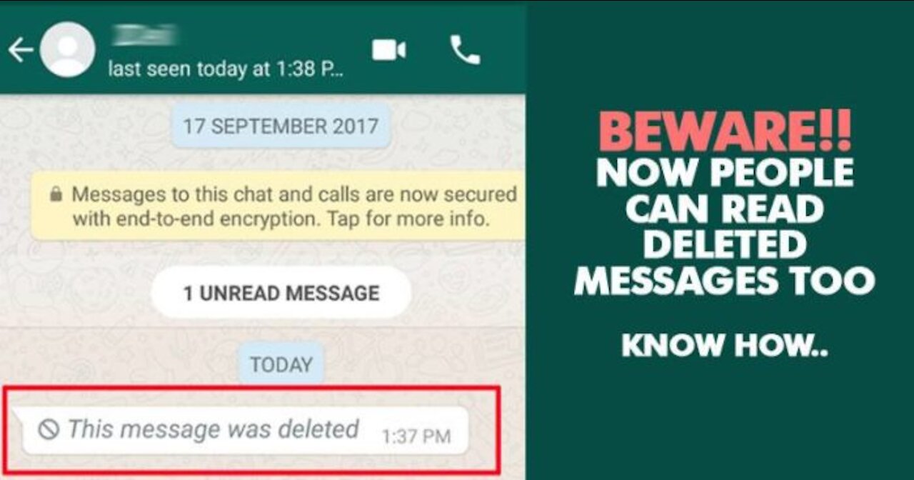 How to See Deleted Messages in Whatsapp TIPS, TRICKS & HACKS - you should try 2021