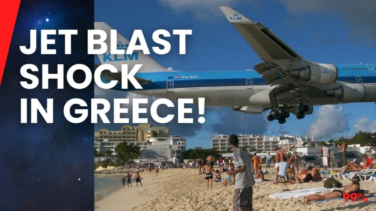 Jet Blast Thrills Tourists in Greece - You Won't Believe What Happens!