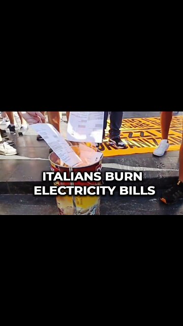 Italians burn electricity bills