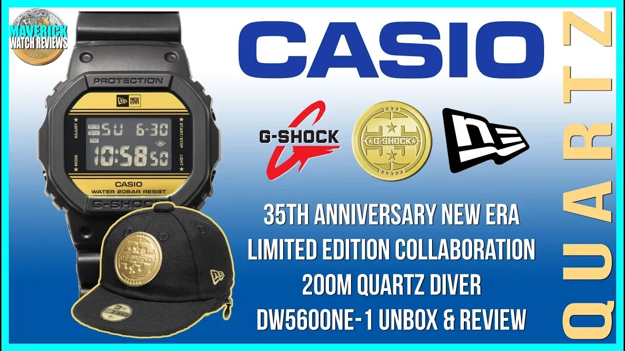 Batter Up! | G-Shock New Era Limited Edition 200m Quartz Diver DW5600NE-1 Unbox & Review