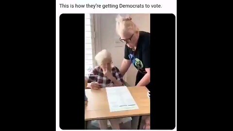 NEW LOW! Woman Proudly Videotapes Herself Grasping Elderly Grandma’s Hand & Marking Ballot 4 Harris