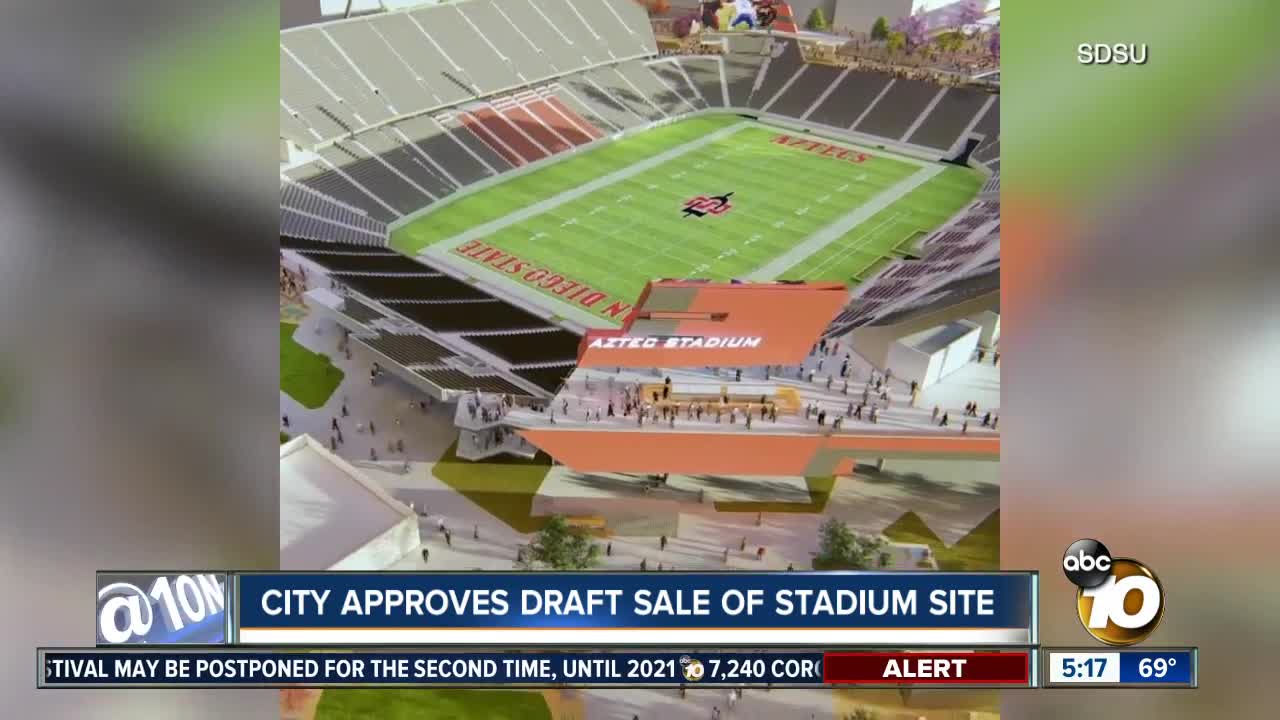 City approves draft sale of Mission Valley stadium site