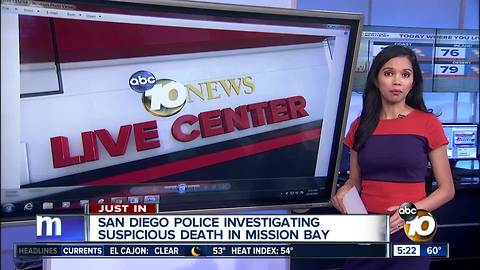 Man on fire discovered in Mission Bay Park