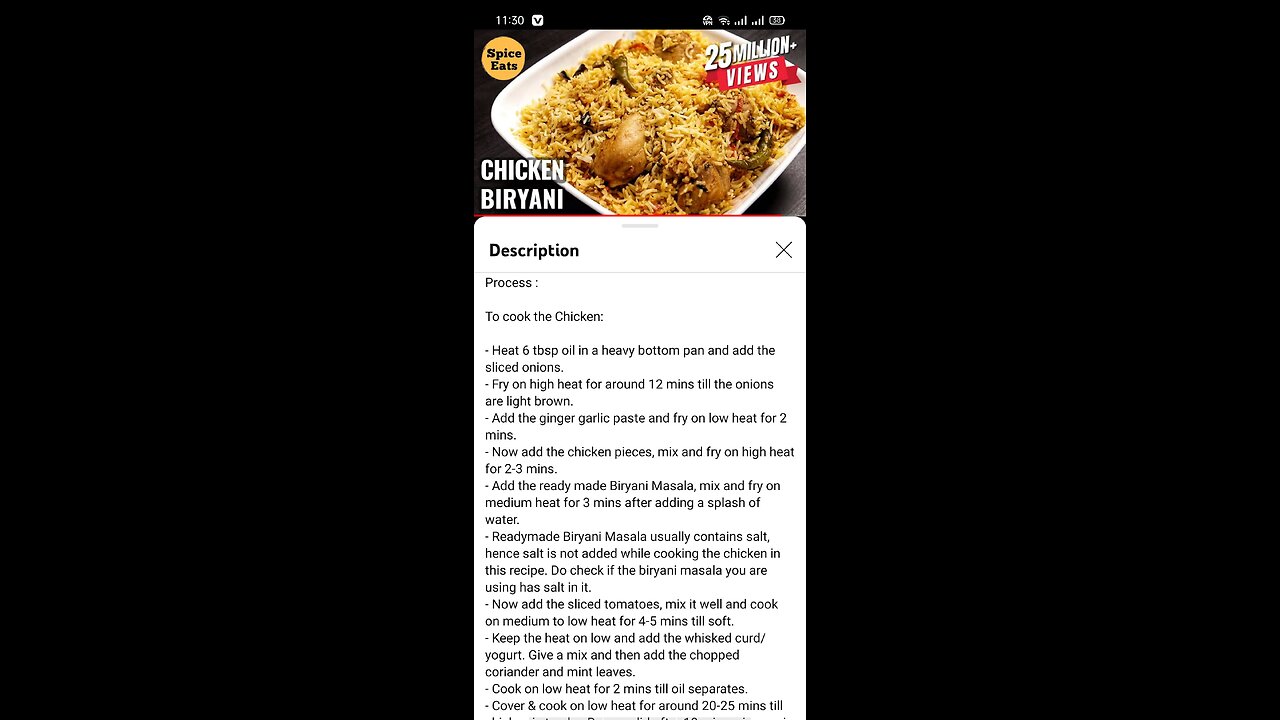 Baryani Recipe
