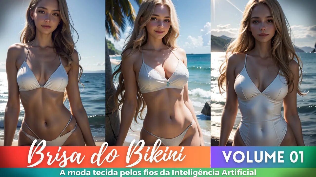 [HD] 🏝️ Brisa do Bikini: Uma Aventura Fashion à Beira da Praia 🌞 | IA Art #Bikini #Fashion