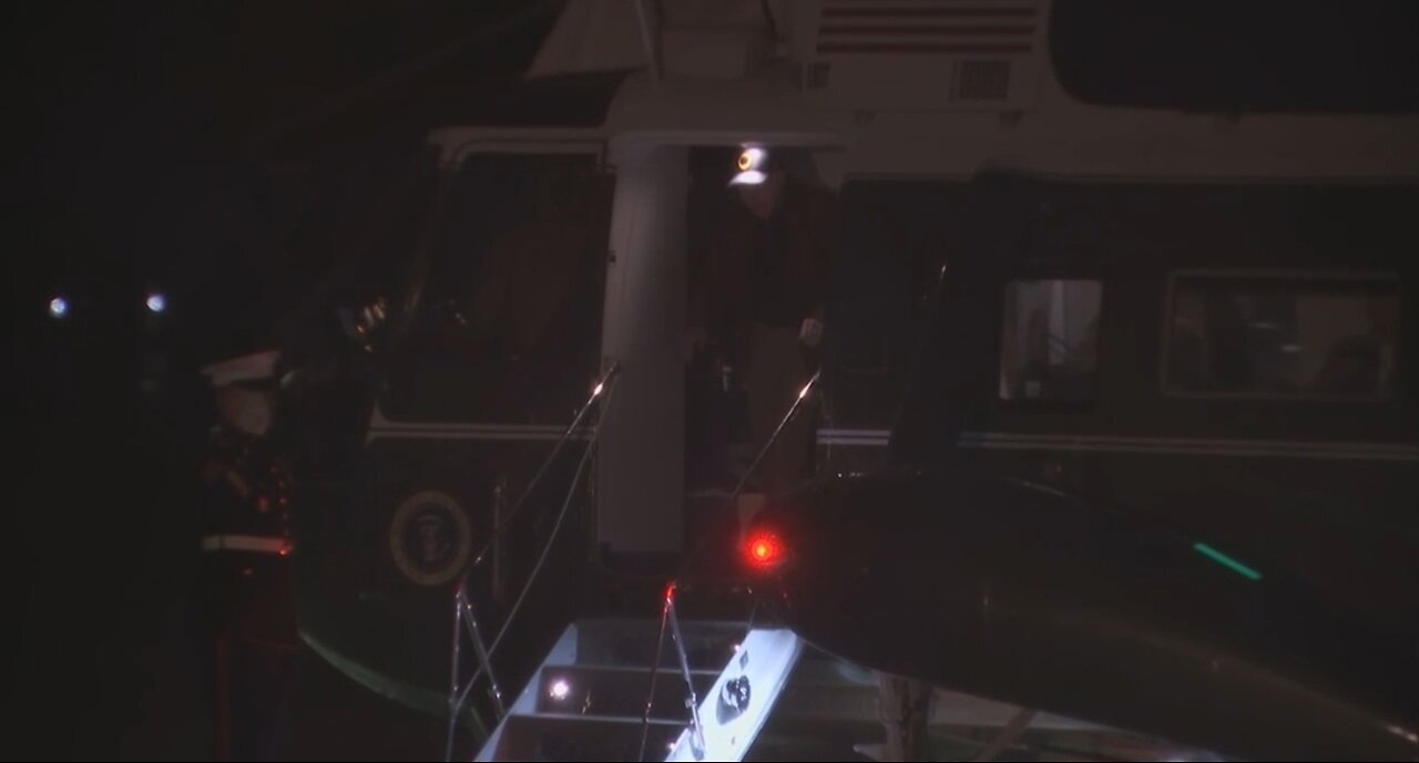 Biden Smacks His Head Exiting Marine One