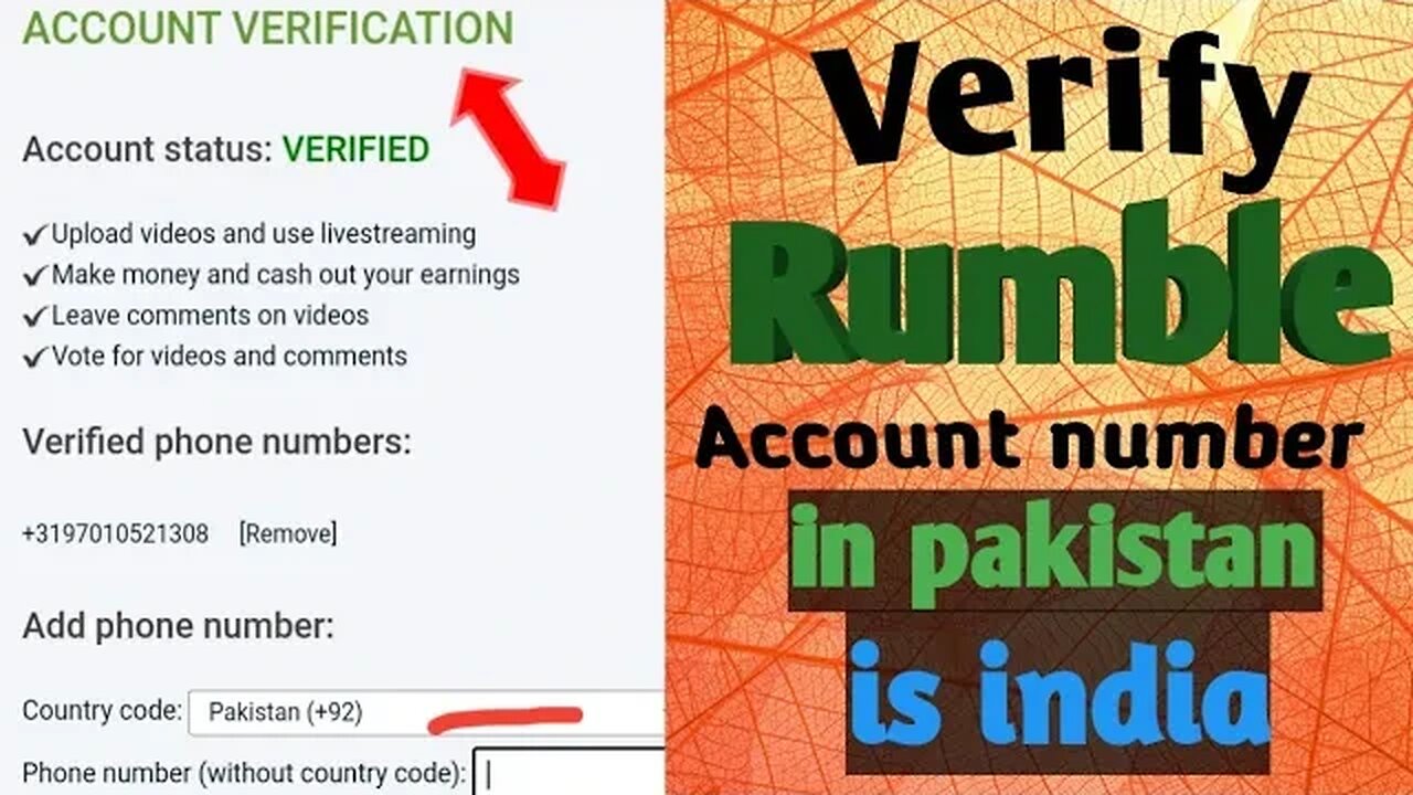Rumble account verification kaise kare india our pakistan main/ how to verify Rumble Account 2023