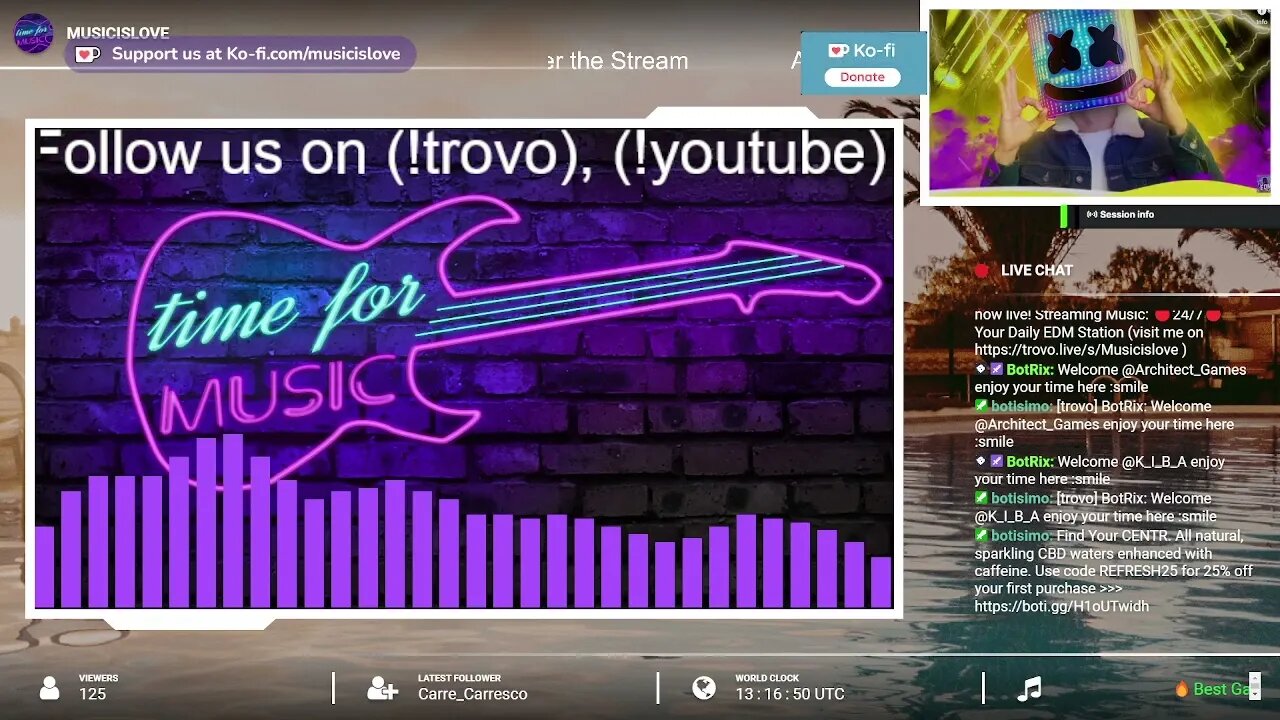 🔴24/7🔴 Your Daily EDM Station (visit me on https://trovo.live/s/Musicislov (Part 0/4)