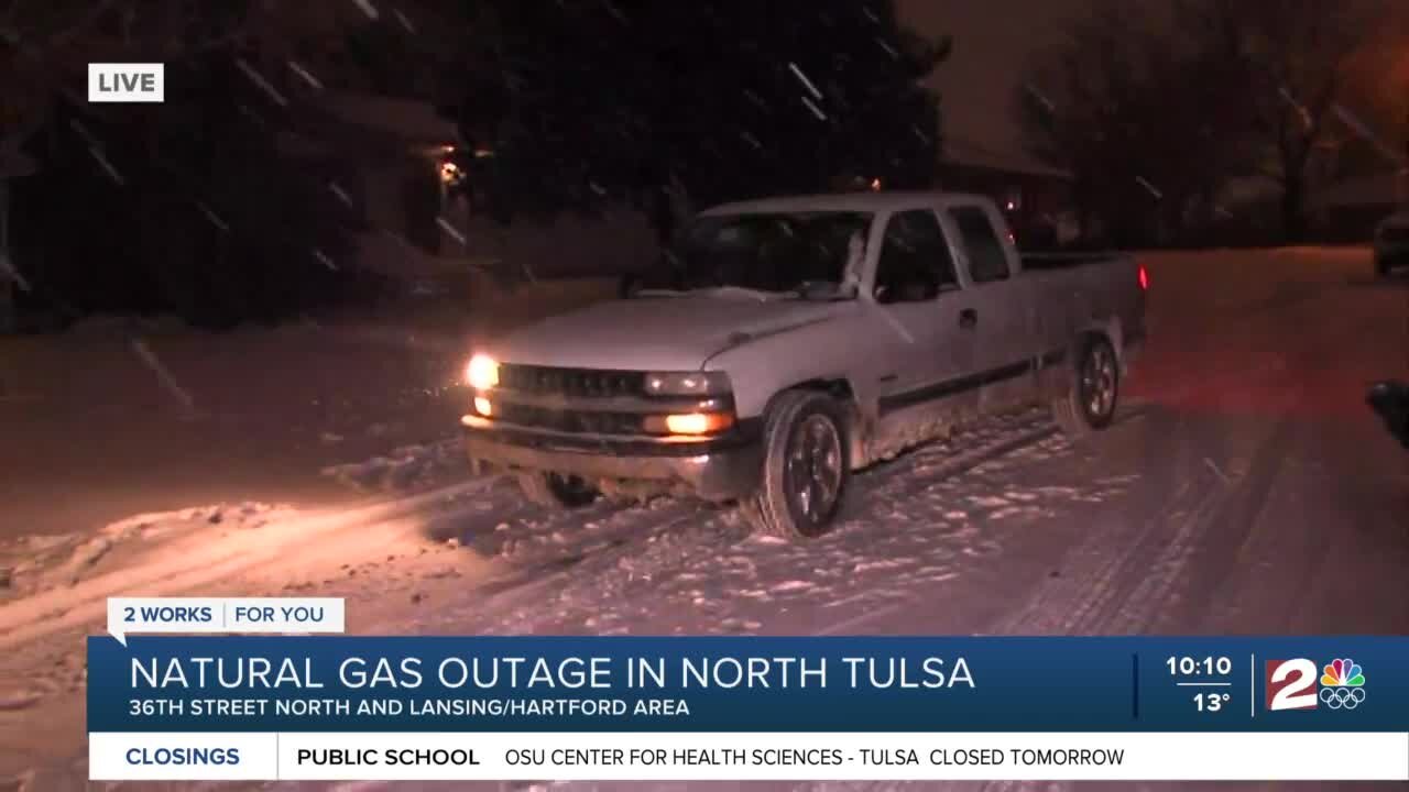 Natural gas outage in north Tulsa