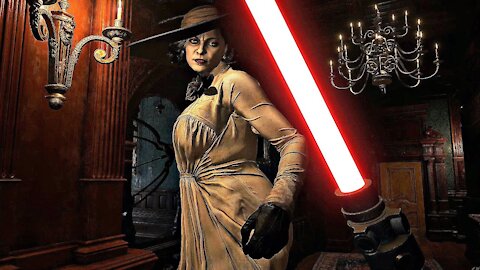 RESIDENT EVIL 8 VILLAGE - Jedi Lightsaber vs. All Bosses