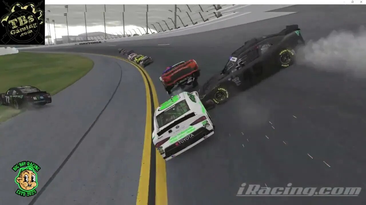 This time I know I took damage #iracing #simracing #bigboyracing #nascar #crashes
