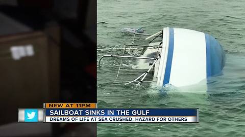 Sailboat sinks in the Gulf