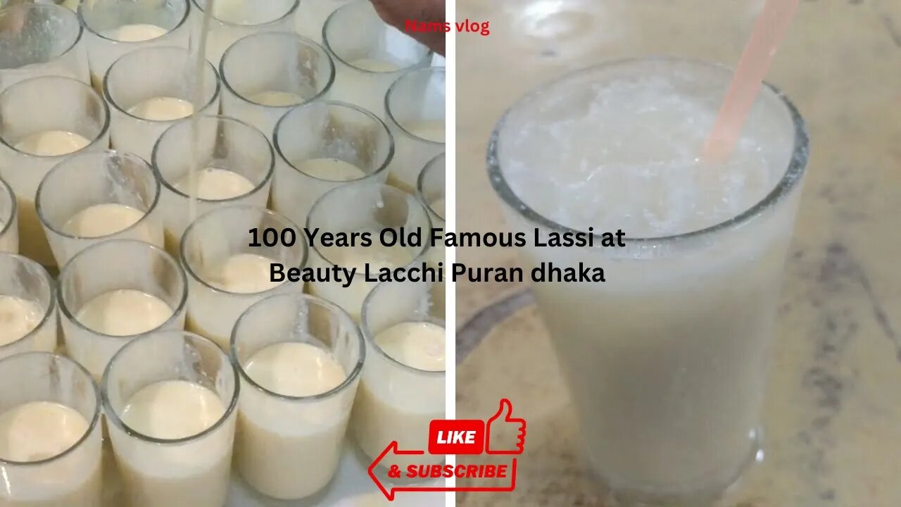 100 Years Old Famous Lassi at Beauty Lacchi Puran dhaka। Bangladeshi Street Food। nams vlog