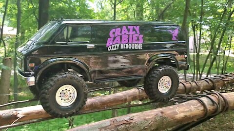 Crazy Babies RC Rock Van, Traxxas Trx-4 Conversion Rock Crawler Maiden Voyage