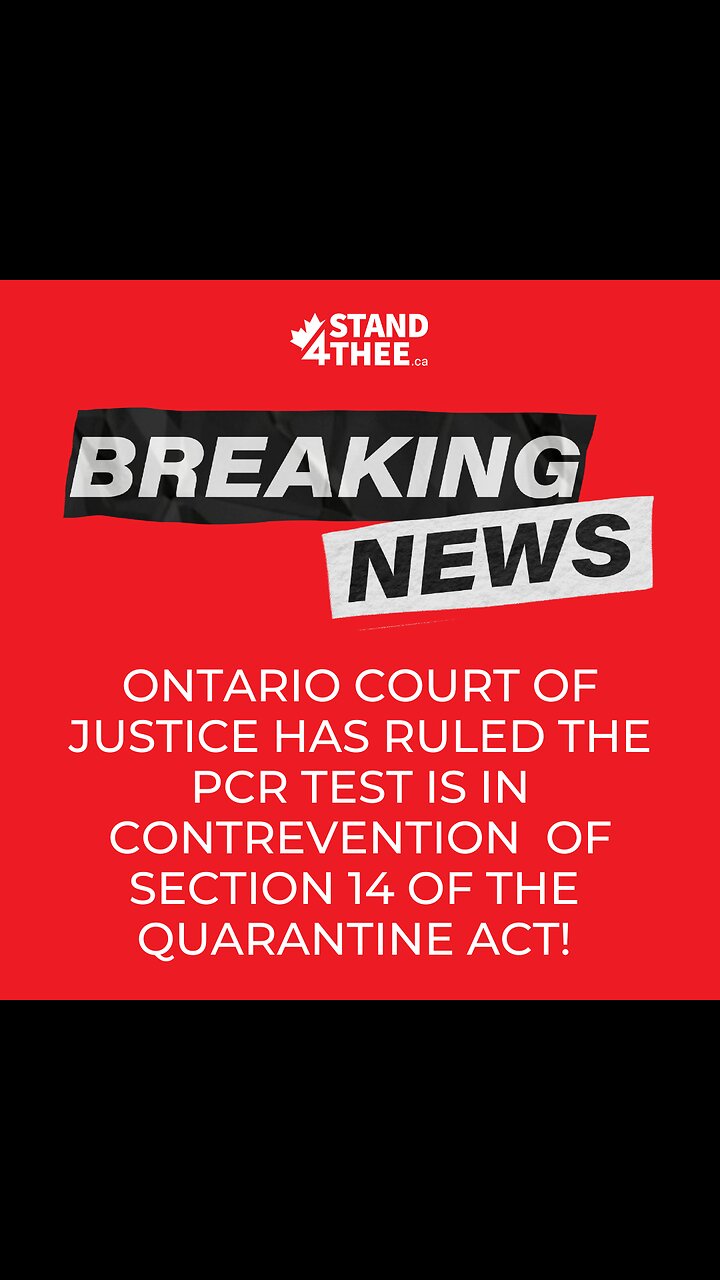 🇨🇦‼️BREAKING NEWS - QUARANTINE ACT WIN‼️🇨🇦