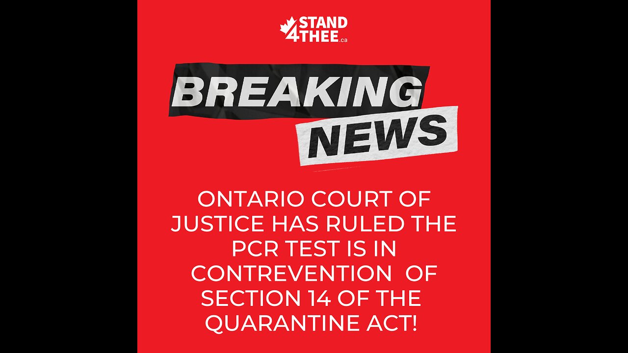 🇨🇦‼️BREAKING NEWS - QUARANTINE ACT WIN‼️🇨🇦