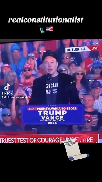 🗽 Elon Musk in Butler Penn, at Trump Rally 🗽 10/05/2024