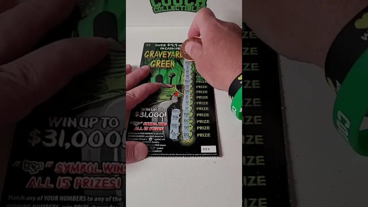 Graveyard Green Scratch Off Lottery Tickets!
