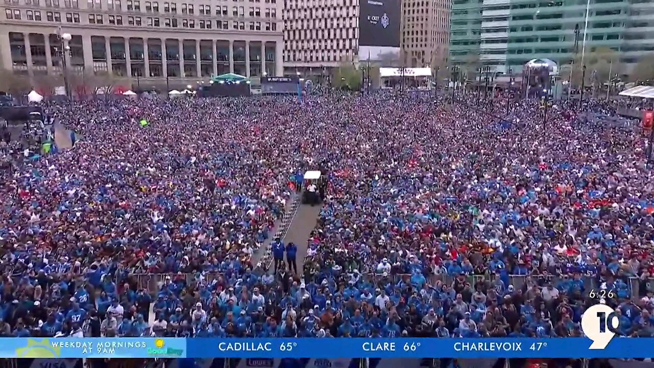 (NFL) draft attendance record set with more than 775,000 fans attending the event in Detroit