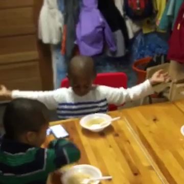 Little Boy Goes Nuts Over Good Food