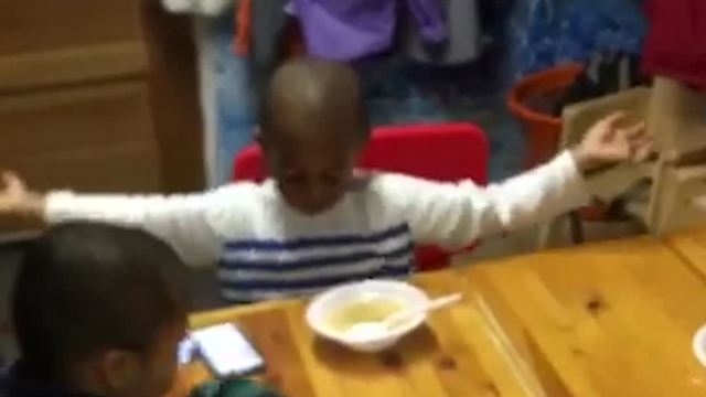 Little Boy Goes Nuts Over Good Food