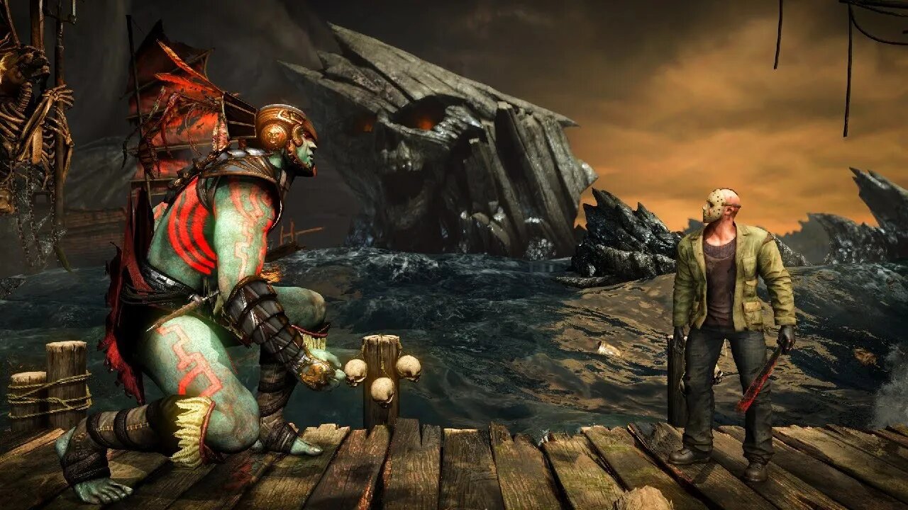 Giant Kotal Khan Vs Raiden Mortal Kombat XL Mod