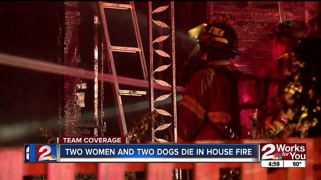 Two women and two dogs die in house fire; no smoke detectors