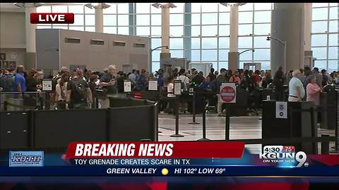 Toy grenade creates bomb scare at Houston airport