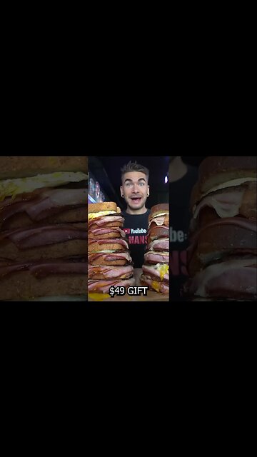 UNDEFEATED TEXAS SIZED BREAKFAST SANDWICH CHALLENGE! #foodshorts #foodchallenge #food