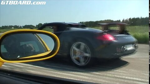 Porsche Carrera GT vs tuned Chevrolet Corvette Z06