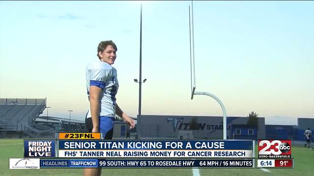 Frontier kicker Tanner Neal raising money for childhood cancer research