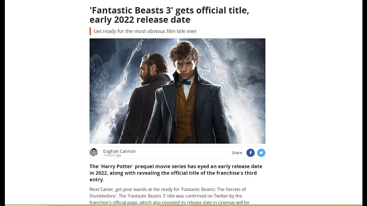 FANTASTIC BEASTS 3 NEW EARLY RELEASE DATE & JOHNNY ON CANCEL CULTURE