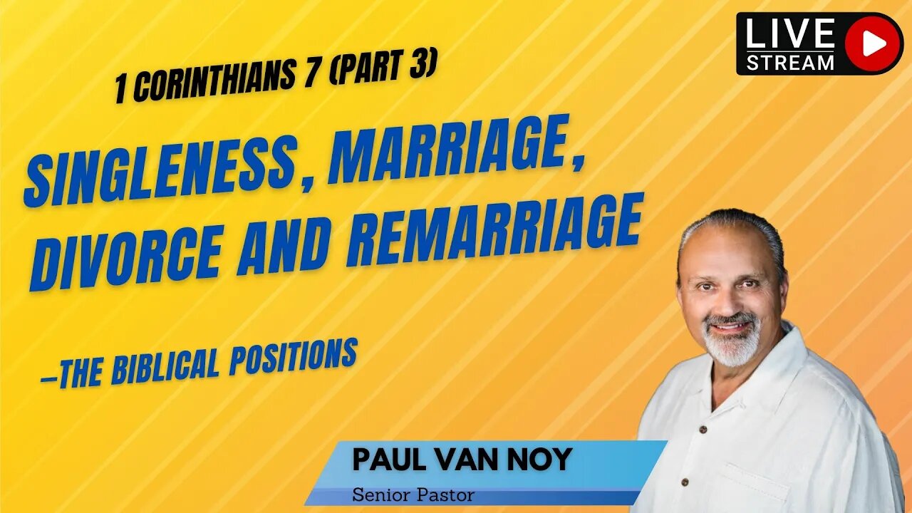 Marriage, Divorce, Remarriage - 12/11/22 LIVE - 3rd Service